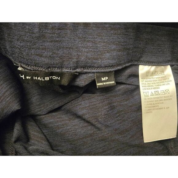 H By Halston Women's Size Medium PETITE Blue/Black Chambray Capris Leggings - Picture 6 of 7